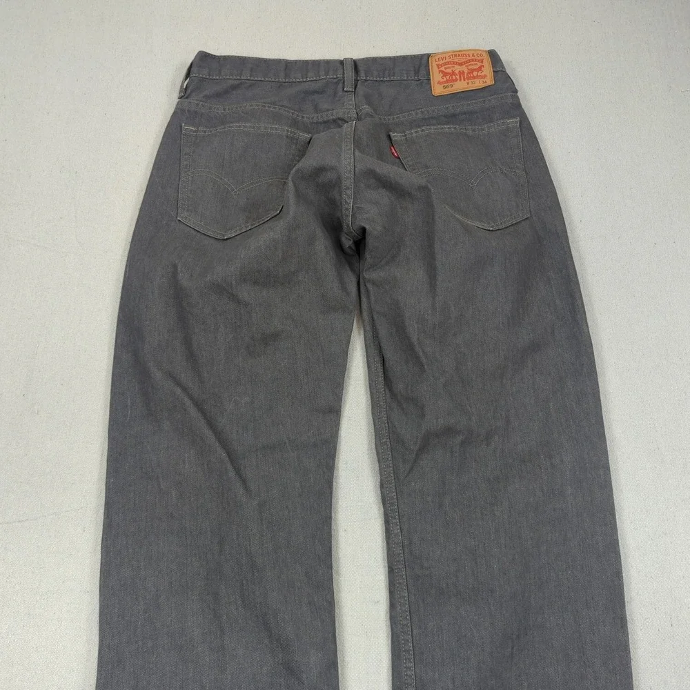Levis Jeans Mens 32x34 Gray 569 Loose Relaxed Casual Classic Western Baggy